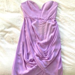 Zimmerman Strapless Lilac Mini Dress